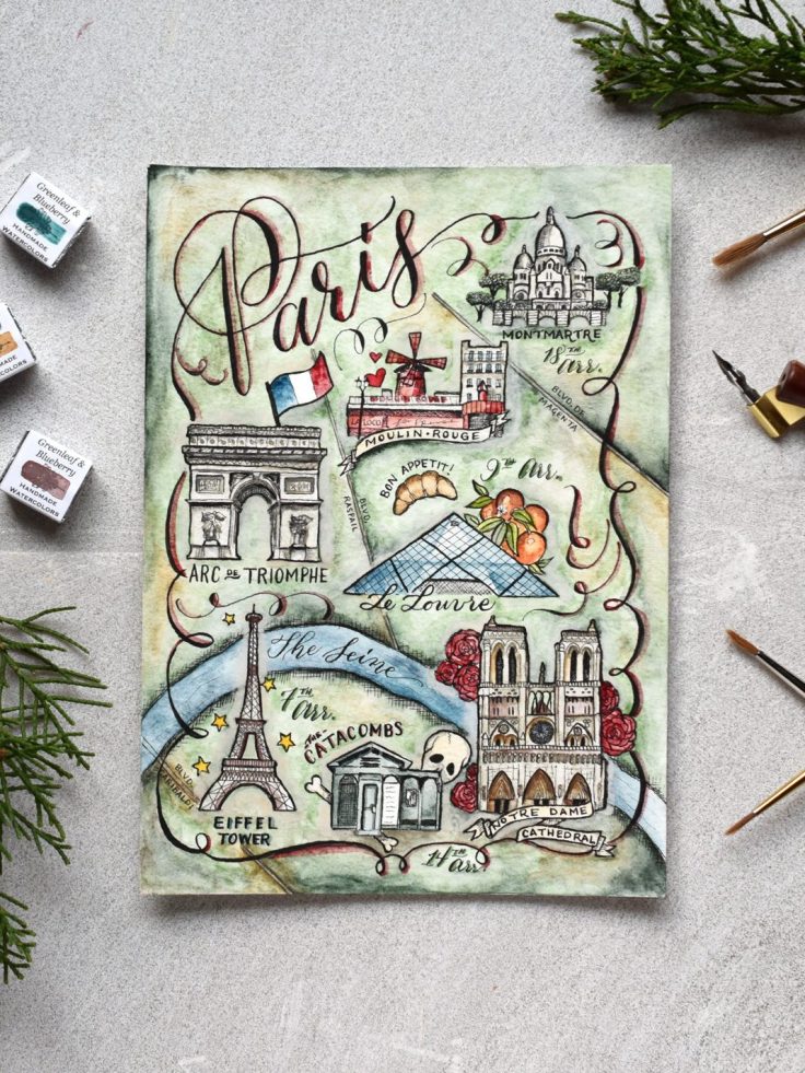 Making a Watercolor Illustrated Map 101: An eCourse