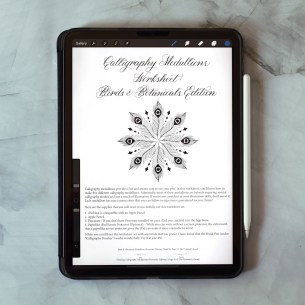 This worksheet set celebrates nature with its birds and botanicals-inspired medallions.