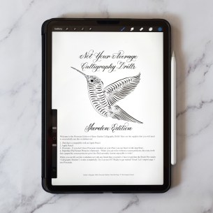 These garden-themed calligraphy drills will help you practice your pen movements.