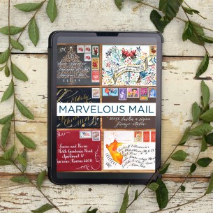 The goal of "Marvelous Mail" is to give you the intellectual tools and the inspiration that you need in order to make gorgeous and creative envelopes!